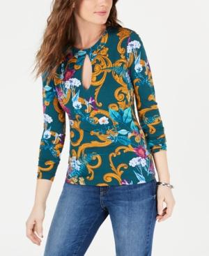 Guess Kain Printed Keyhole Top