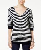 Tommy Hilfiger Talia Striped Cable-knit Sweater