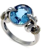 Balissima By Effy Blue Topaz Fleur De Lis Ring In 18k Gold And Sterling Silver (6-1/5 Ct. T.w.)