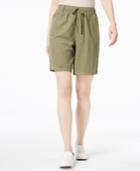 Karen Scott Pull-on Cotton Shorts, Created For Macy's