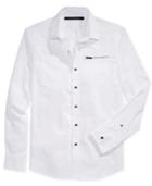 Sean John Men's Long-sleeve Zip-pocket Twill Shirt, Only At Macy's