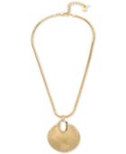 Robert Lee Morris Soho Gold-tone Sand-dollar Pendant Necklace