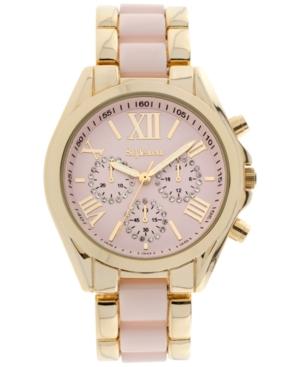 Style & Co. Women's Chronograph Two-tone Stainless Steel And Plastic Bracelet Watch 40mm Sy005gpk, Only At Macy's