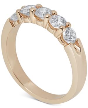 Diamond Five-stone Ring (1 Ct. T.w.) In 14k White Or Yellow Gold