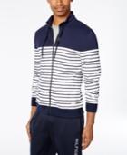 Tommy Hilfiger Men's Striped Zip-front Knit Jacket