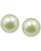 Honora Style Mint Cultured Freshwater Pearl Stud Earrings In Sterling Silver (9mm)
