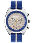 Kenneth Cole Reaction Men's Two-tone Blue/gray Nylon Strap Watch 45mm 10031953