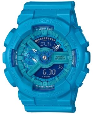 G-shock Women's Analog-digital S-series Blue Resin Strap Watch 46x49mm Gmas110vc-2a