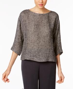 Eileen Fisher Organic Linen-blend Boxy Top, Regular & Petite