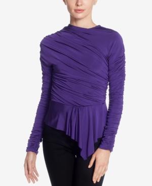 Catherine Malandrino Ruched Asymmetrical Top
