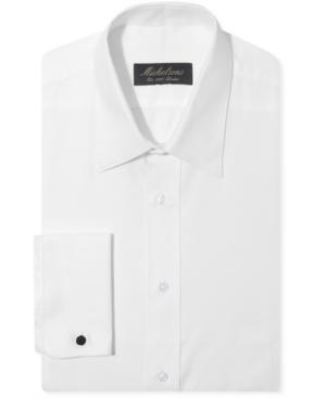 Michelsons Classic-fit Chevron Texture Point French Cuff Tuxedo Shirt