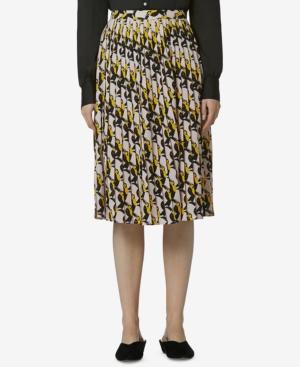 Avec Les Filles Pleated Midi Skirt