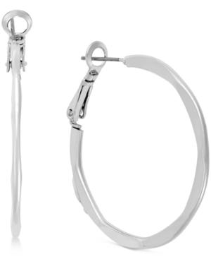 Charter Club Silver-tone Squared Hoop Earrings, Only At Macy's