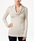 Maison Jules Heathered Cowl-neck Snit Top, Only At Macy's