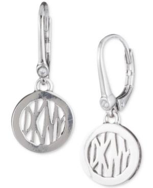 Dkny Logo Circle Drop Earrings, Created For Macy's