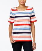 Tommy Hilfiger Judy Flared-sleeve Striped Top, Only At Macy's