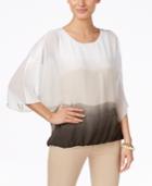Alfani Petite Ombre Angel-sleeve Blouson Top, Only At Macy's