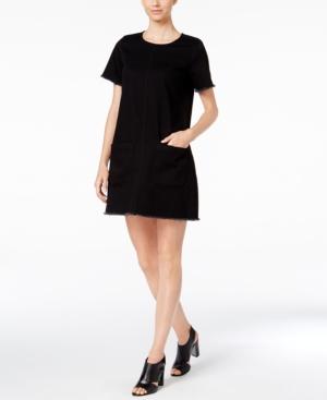 Vince Camuto Frayed Denim T-shirt Dress