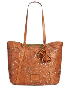 Patricia Nash Metallic Tooled Laser Lace Benvenuto Tote