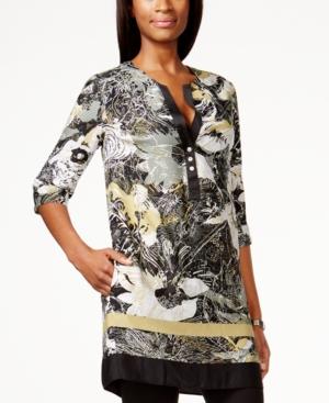 Grace Elements Printed Elbow-sleeve Tunic