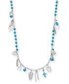 Thalia Sodi Two-tone Beaded Charm Necklace, Created For Macy's