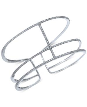 Geo By Effy Diamond Stacked Cuff Bracelet (1-1/2 Ct. T.w.) In 14k White Gold