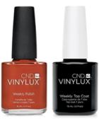 Creative Nail Design Vinylux Fine Vermilion Nail Polish & Top Coat (two Items), 0.5-oz, From Purebeauty Salon & Spa