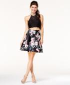 Blondie Nites Juniors' 2-pc. Lace Floral-print Dress