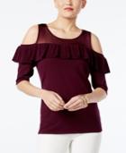Inc International Concepts Cold-shoulder Illusion Sweater, Created For Macy's