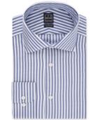 Ike Behar Blue Bold Stripe Dress Shirt