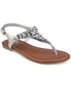 G By Guess Londean Embellished Flat Sandals Women's Shoes