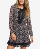Roxy Side Of Motion Moss Lace-trim Dress