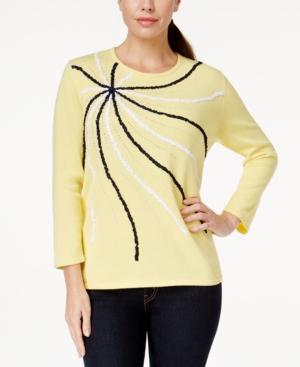 Alfred Dunner Petite Embellished Applique Top