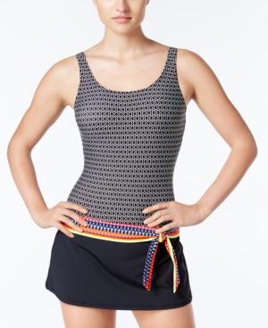 Jag Chromatic Printed Belted Swimdress Women's Swimsuit