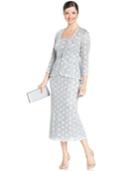 R & M Richards Petite Sequin Lace Sheath And Jacket