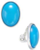 Charter Club Oval Stone Clip-on Stud Earrings, Created For Macy's