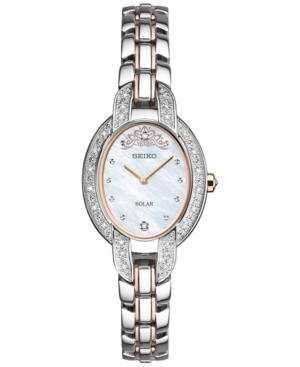 Seiko Women's Tressia Solar Misty Copeland Limited Edition Diamond Accent Two-tone Stainless Steel Bracelet Watch 21mm Sup327