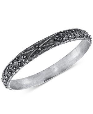 T.r.u. Floral Etched Bangle Bracelet