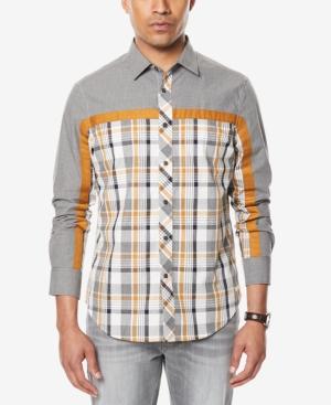 Sean John Men's Melange Colorblocked Shirt