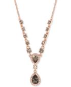 Givenchy Rose Gold-tone Crystal Lariat Necklace