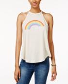Hybrid Juniors' Good Vibes Graphic Tank Top