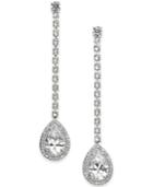 Danori Silver-tone Teardrop Crystal Linear Drop Earrings, Created For Macy's