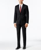 Calvin Klein Men's X-fit Black And Gray Check Slim Fit Suit