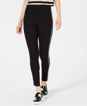 Almost Famous Juniors' Shine Striped Leggings
