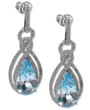 Sky Blue Topaz (8 Ct. T.w.) & White Topaz (1/2 Ct. T.w.) Drop Earrings In Sterling Silver