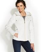 Nautica Hooded Zip-front Quilted Jacket