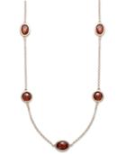 "14k Rose Gold Over Sterling Silver Necklace, 17"" Garnet Necklace (5 Ct. T.w.)"