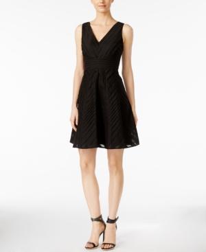 Calvin Klein Sleeveless V-neck Fit & Flare Dress