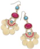 Thalia Sodi Gold-tone Multi-stone Chandelier Earrings, Only At Macy's