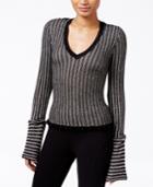 Rachel Rachel Roy Striped Lantern-sleeve Sweater, Only At Macy's